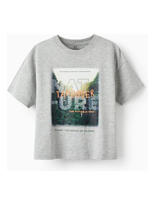 T-Shirt en coton pour garçon 'Nature Takeover' manches courtes NATURE TAKEOVER - Kiabi