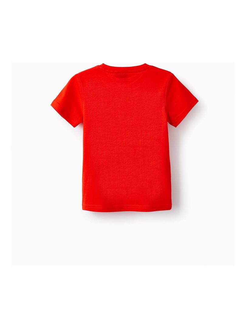 T-shirt Super Mario Garçon 4-5 Ans - Rouge - Manches Courtes - 100% Polyester - Occasion Parfait état