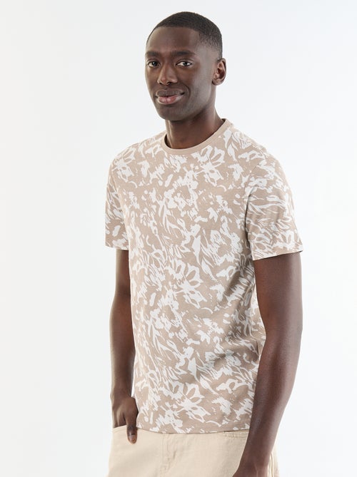 T-shirt en coton pour homme à col rond avec motif - Kiabi T-shirt en coton pour homme à col rond avec motif - Kiabi