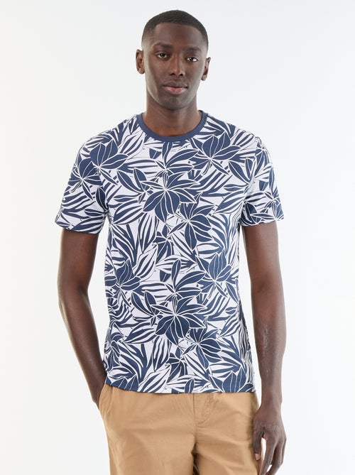 T-shirt en coton pour homme à col rond avec motif - Kiabi T-shirt en coton pour homme à col rond avec motif - Kiabi