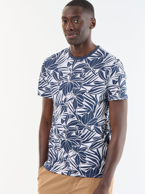 T-shirt en coton pour homme à col rond avec motif - Kiabi T-shirt en coton pour homme à col rond avec motif - Kiabi