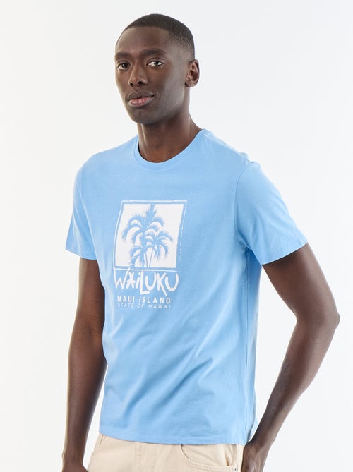 T-shirt en coton pour homme à col rond avec motif - Kiabi T-shirt en coton pour homme à col rond avec motif - Kiabi