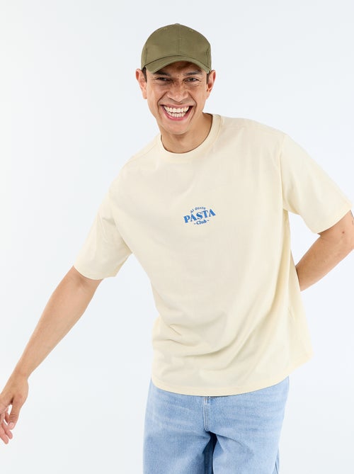 T-shirt en coton pour homme à col rond avec motif placé - Kiabi T-shirt en coton pour homme à col rond avec motif placé - Kiabi