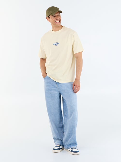 T-shirt en coton pour homme à col rond avec motif placé - Kiabi T-shirt en coton pour homme à col rond avec motif placé - Kiabi