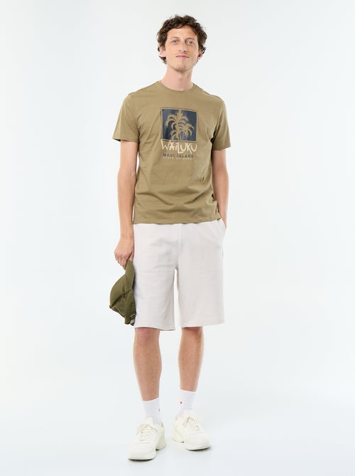 T-shirt en coton pour homme à col rond avec motif - Kiabi T-shirt en coton pour homme à col rond avec motif - Kiabi