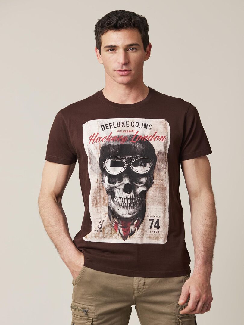 T shirt En Coton Pour Homme Deeluxe Marron Chocolat Kiabi 19 99 T shirt En Coton Pour Homme Deeluxe Marron Chocolat Kiabi 19 99