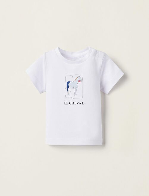 T-shirt en Coton pour Nouveau-Né 'Cavalo' manches courtes - Kiabi