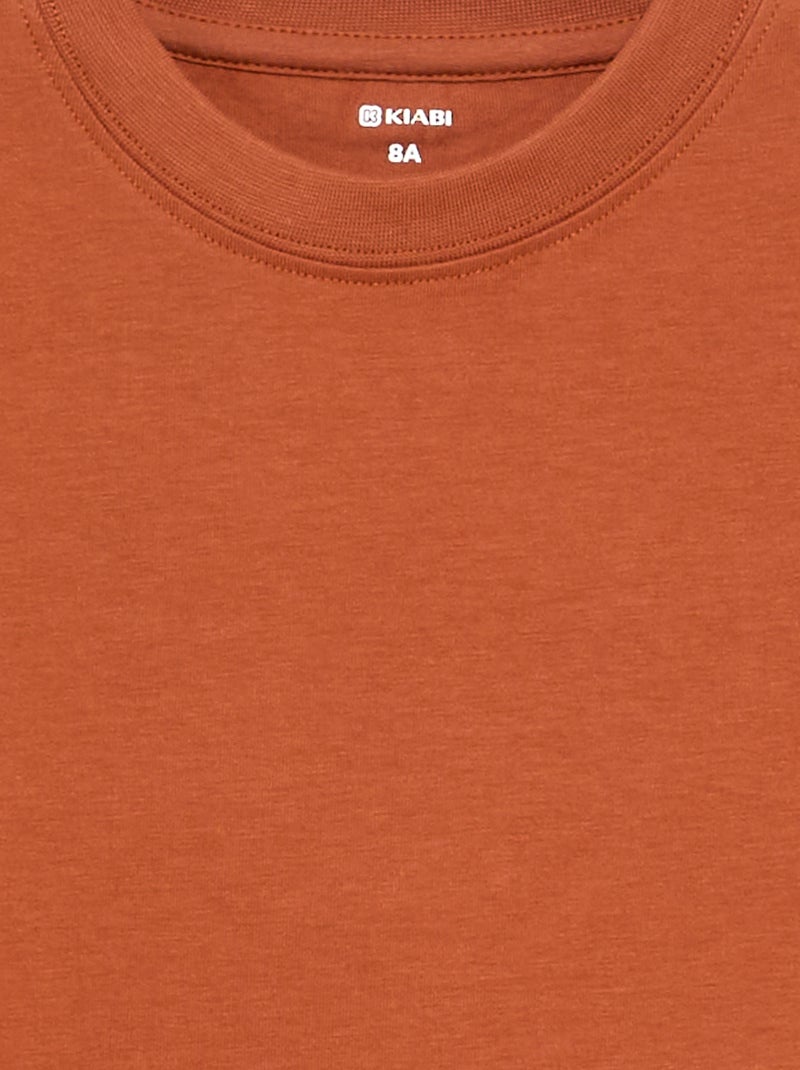 T-shirt en coton premium Orange - Kiabi