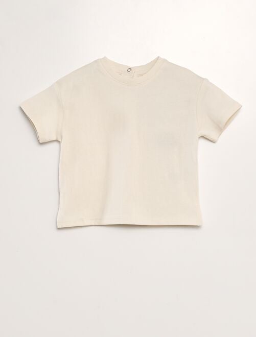 T-shirt en coton pressionné au dos - Kiabi