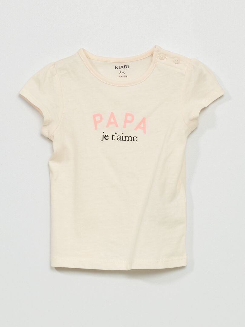 T-shirt en coton Rose clair - Kiabi