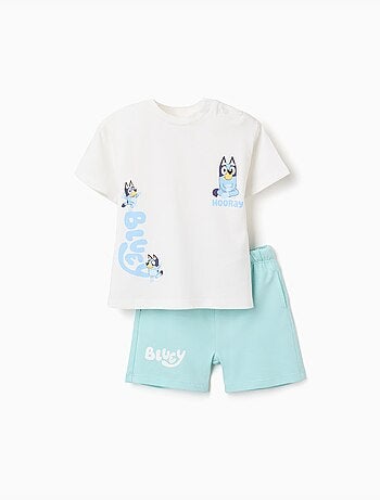 T-shirt en coton + short avec Bluey