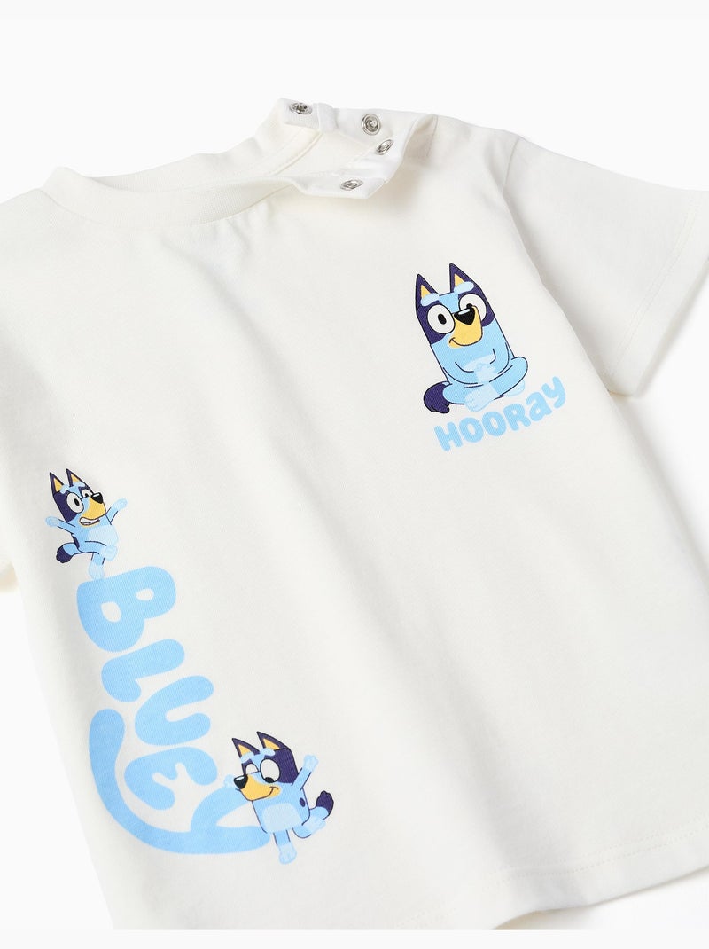 T-shirt en coton + short avec Bluey Bleu clair - Kiabi