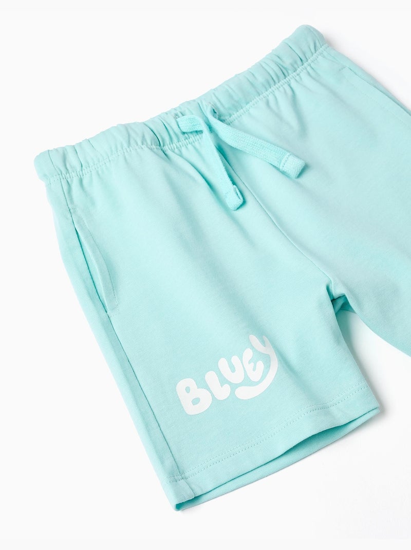 T-shirt en coton + short avec Bluey Bleu clair - Kiabi