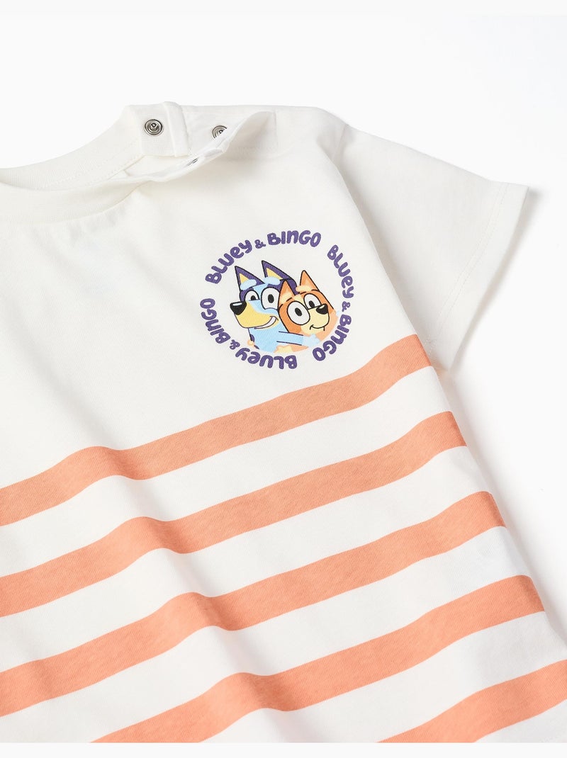 T-shirt en coton + short avec Bluey Orange clair - Kiabi