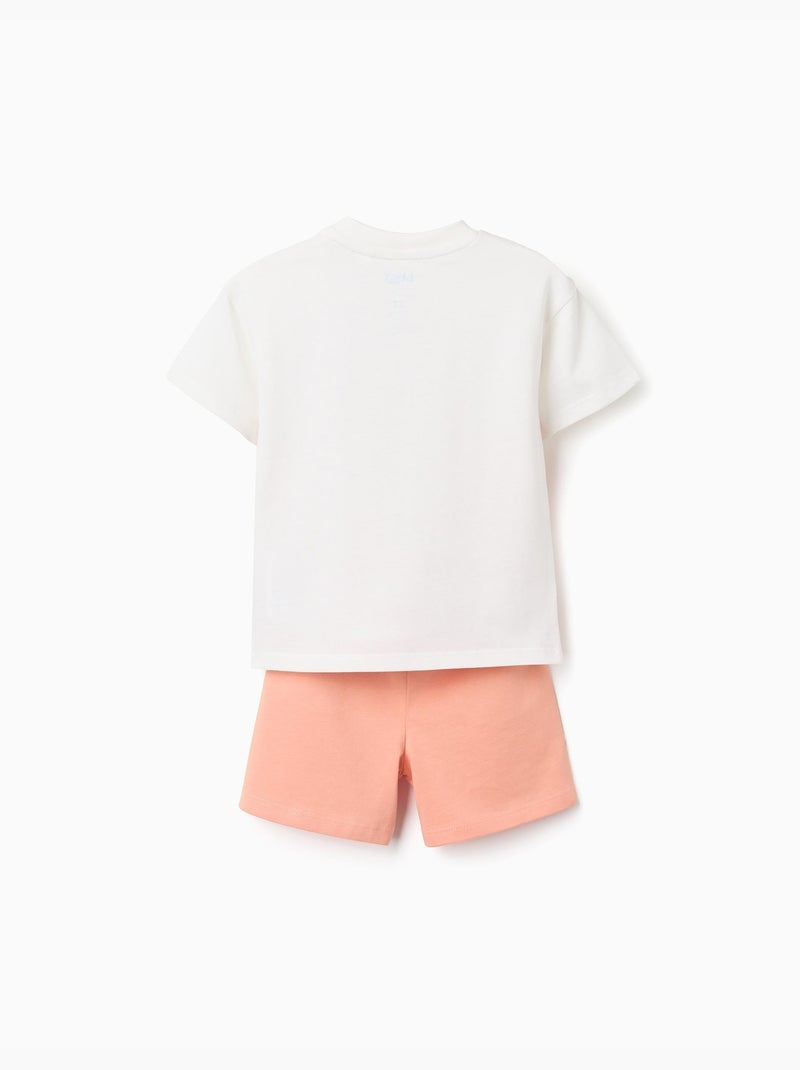 T-shirt en coton + short avec Bluey Orange clair - Kiabi