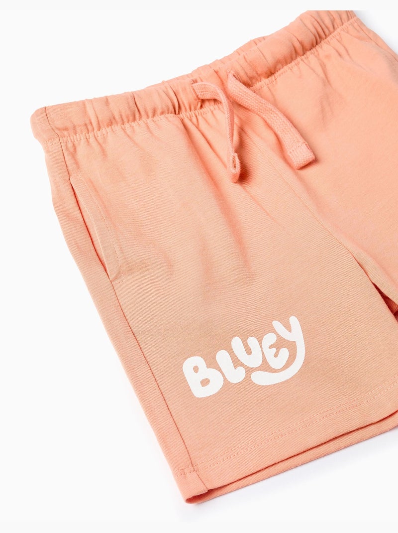 T-shirt en coton + short avec Bluey Orange clair - Kiabi