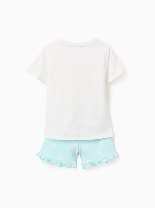 T-shirt en coton + short avec imprimé palmiers - Kiabi