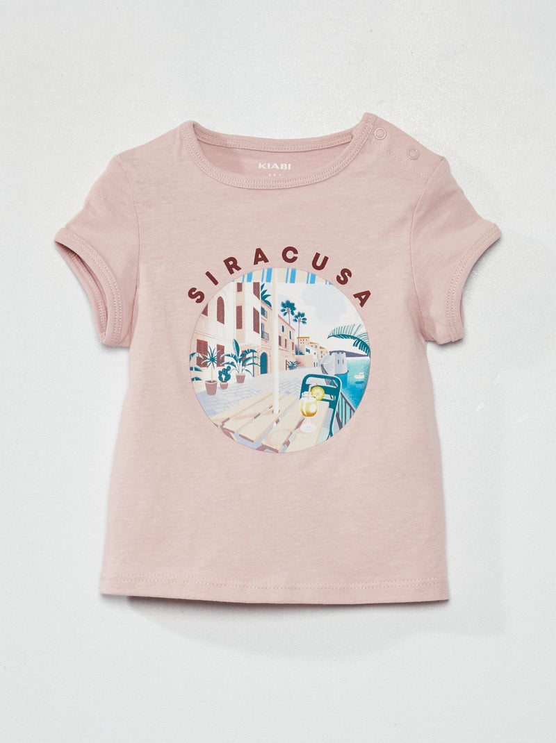 T-shirt en coton 'Siracusa' Rose - Kiabi