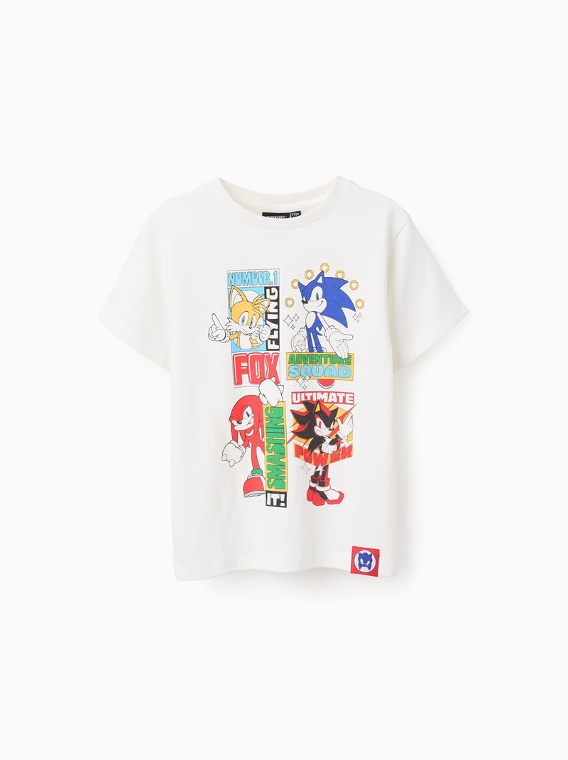 T-shirt en Coton Sonic Blanc - Kiabi