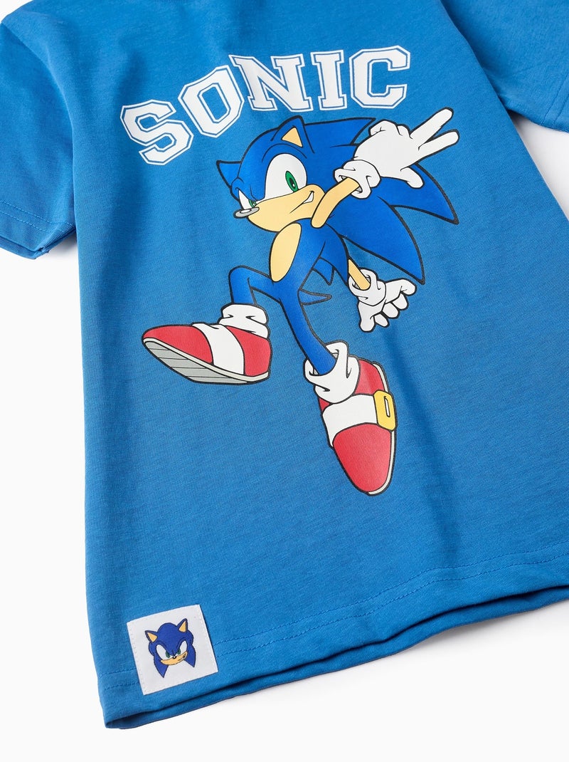 T-shirt en Coton Sonic Bleu - Kiabi