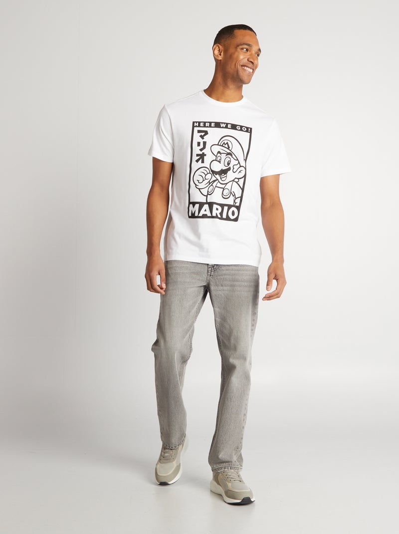 T-shirt en coton 'Super Mario' Blanc - Kiabi