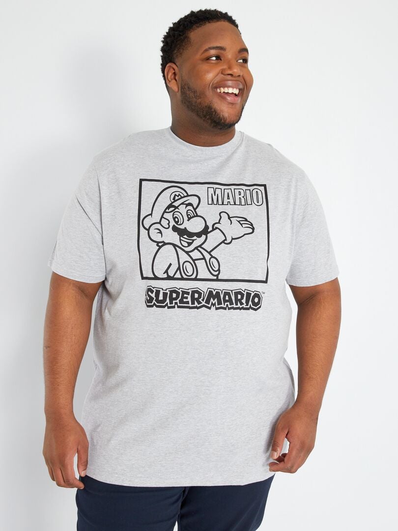 T-shirt en coton 'Super Mario' Gris - Kiabi