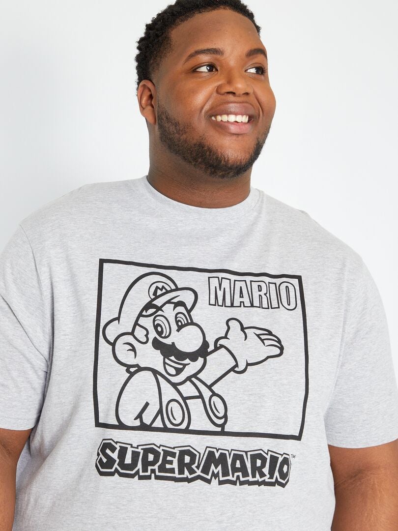 T-shirt en coton 'Super Mario' Gris - Kiabi