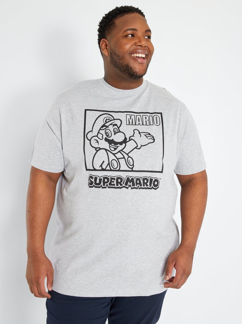 T-shirt en coton 'Super Mario' Gris - Kiabi