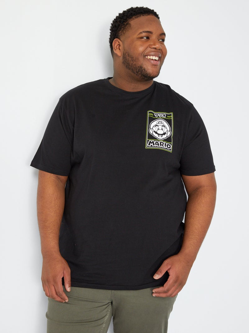 T-shirt en coton 'Super Mario' noir - Kiabi