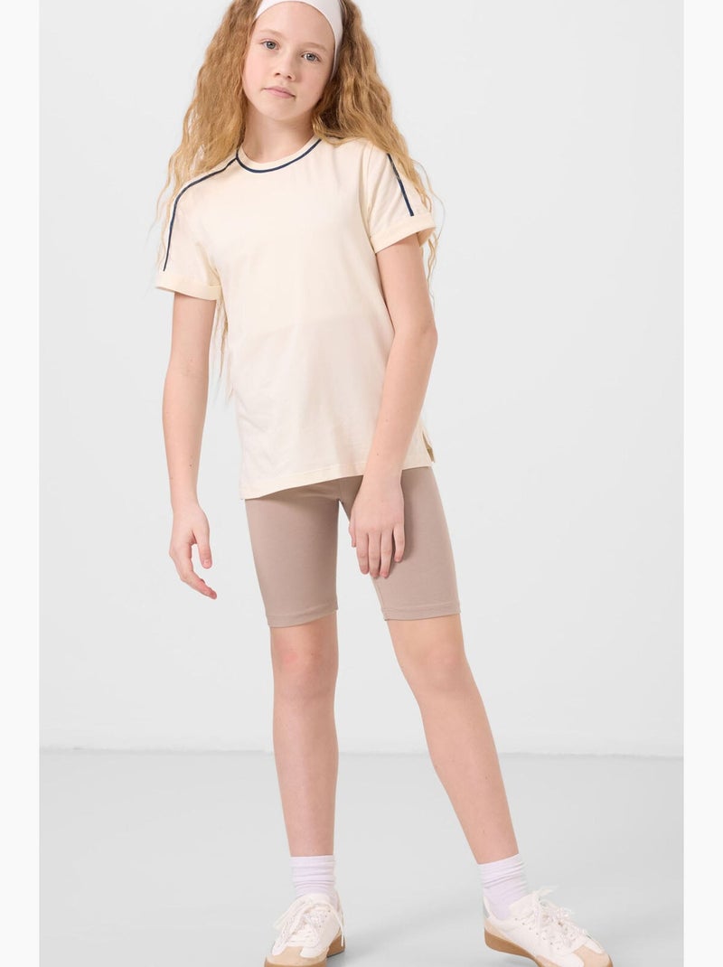 T-shirt en coton tommy Crème - Kiabi