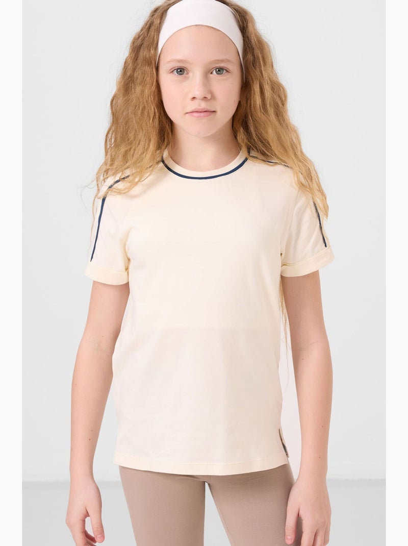 T-shirt en coton tommy Crème - Kiabi