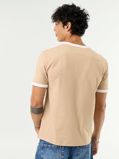 T-shirt en coton uni à col rond homme - Kiabi