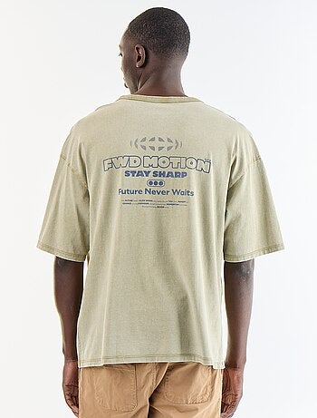 T-shirt en coton à col rond pour homme