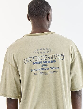 T-shirt en coton à col rond pour homme