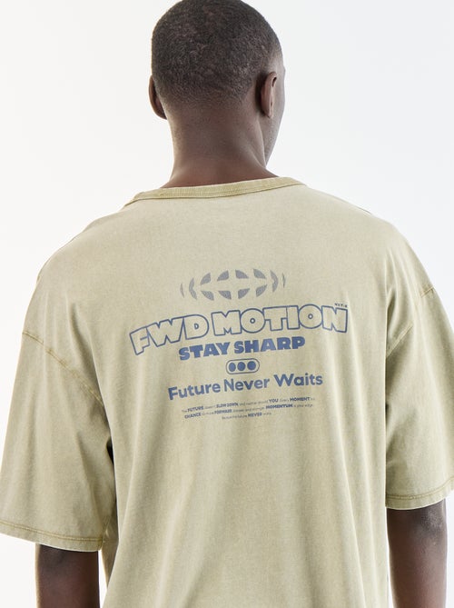 T-shirt en coton uni à col rond homme - Kiabi