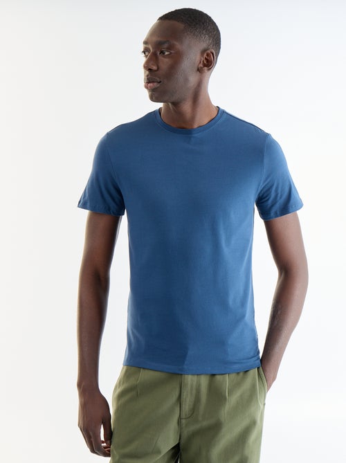 T-shirt en coton uni à col rond pour Homme - Kiabi T-shirt en coton uni à col rond pour Homme - Kiabi
