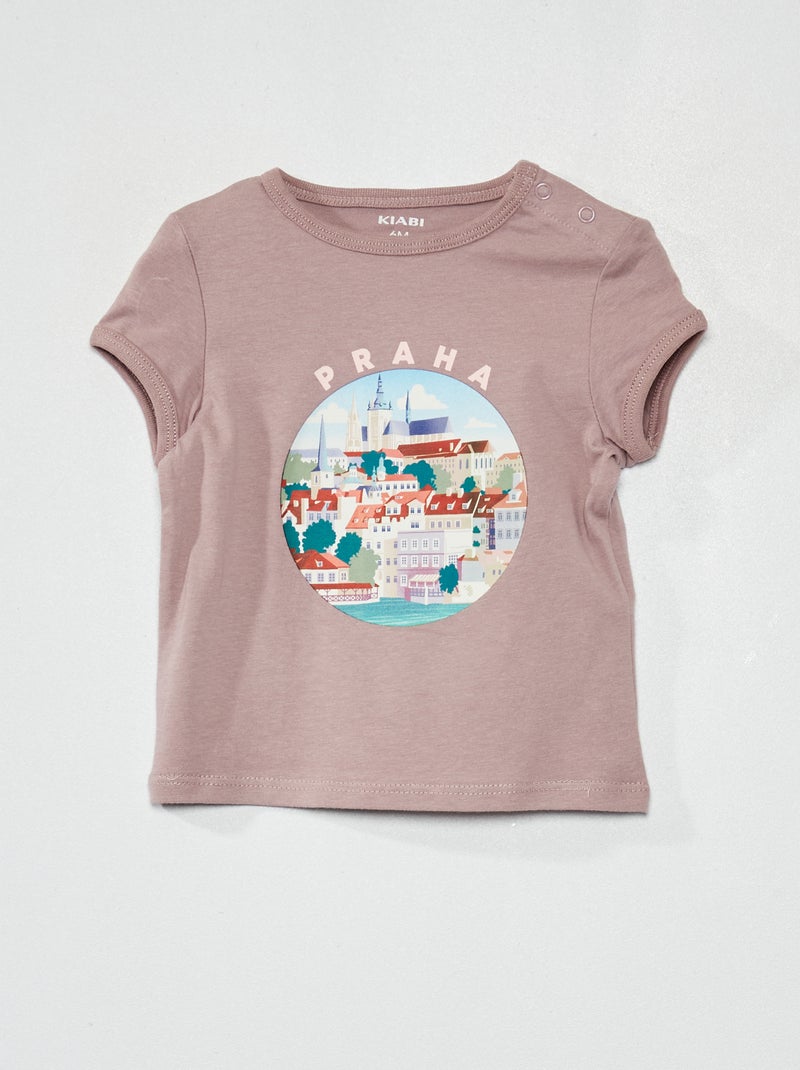 T-shirt en coton Violet - Kiabi