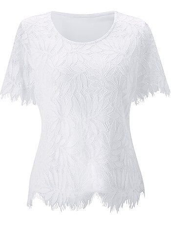 T-shirt En Dentelle 40% Viscose - Taille Standard - helline