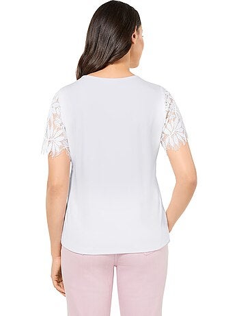 T-shirt En Dentelle 40% Viscose - Taille Standard - helline