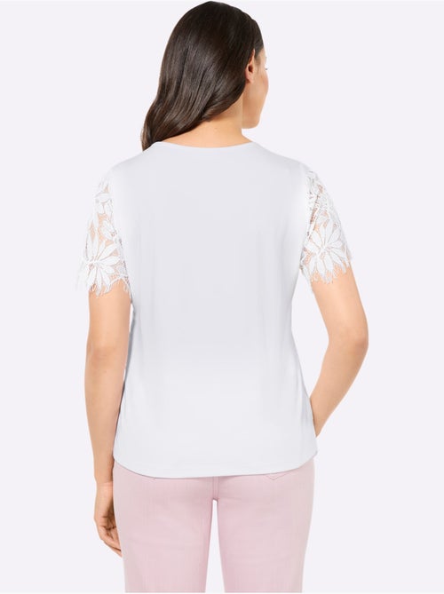 T-shirt En Dentelle 40% Viscose - Taille Standard - Helline - Kiabi