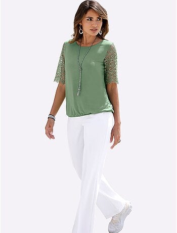 T-shirt En Dentelle 95% Viscose (ecovero) - Taille Standard - Witt