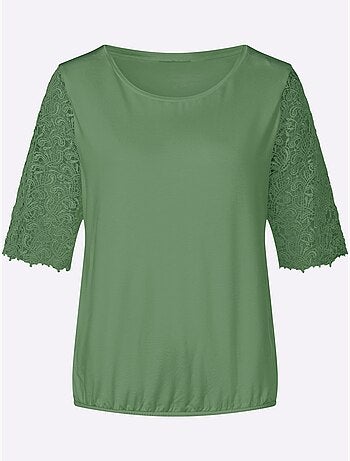 T-shirt En Dentelle 95% Viscose (ecovero) - Taille Standard - Witt