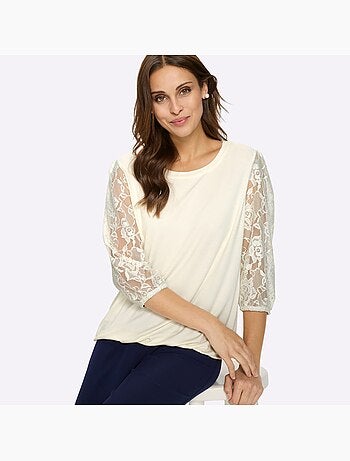 T-shirt En Dentelle Avec Viscose (ecovero) - Taille Standard - Witt