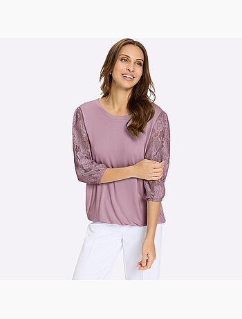 T-shirt En Dentelle Avec Viscose (ecovero) - Taille Standard - Witt