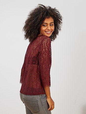 T-shirt en dentelle - Kiabi