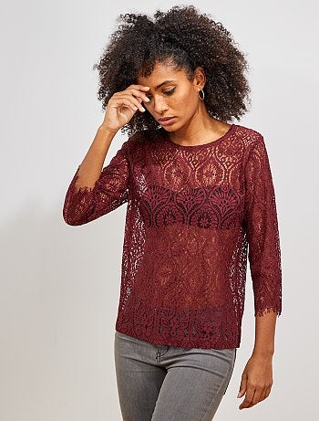 T-shirt en dentelle - Kiabi
