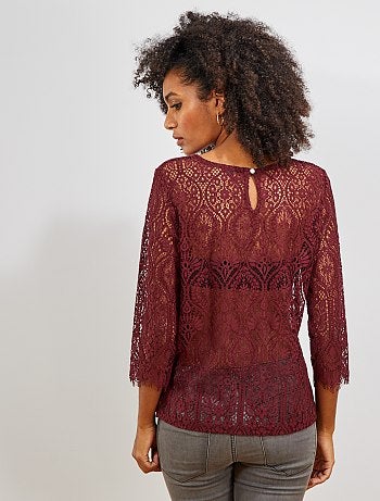 T-shirt en dentelle - Kiabi