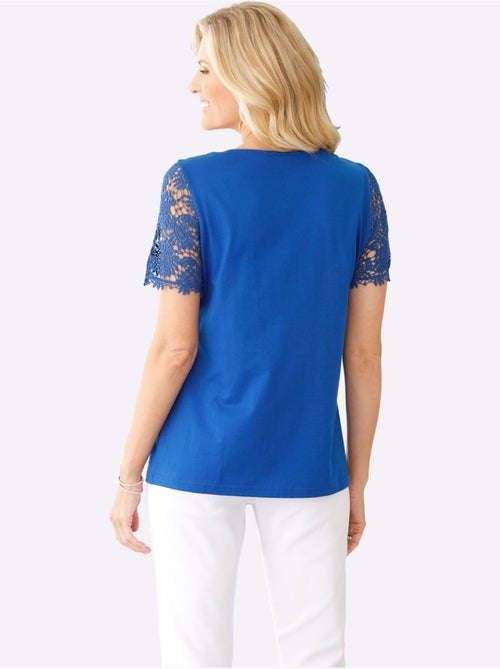 T-shirt En Dentelle Dentelle Aux Manches - Taille Standard - Moda Vilona - Kiabi