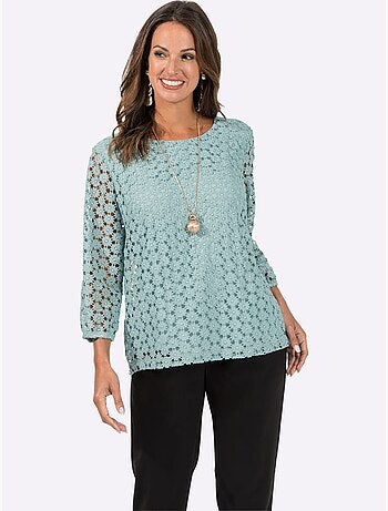 T-shirt en dentelle dentelle aux manches - taille standard - witt