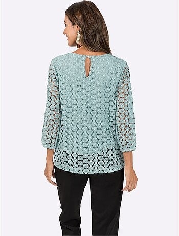 T-shirt en dentelle dentelle aux manches - taille standard - witt